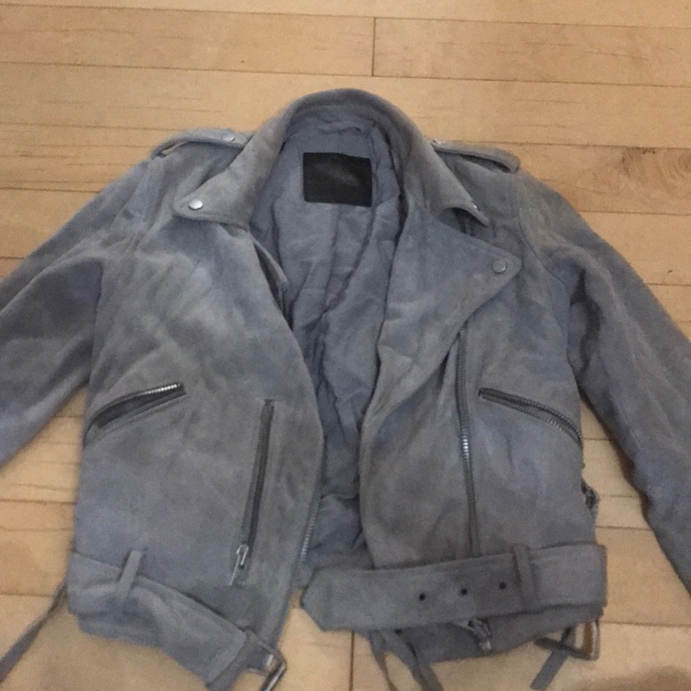 All Saints Beige suede leather jacket